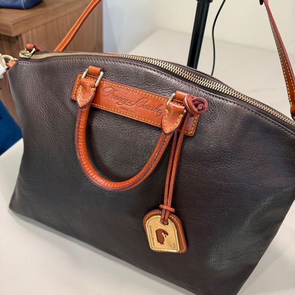 Dooney & Bourke Florentine Domed Satchel Chestnut - Picture 11 of 14